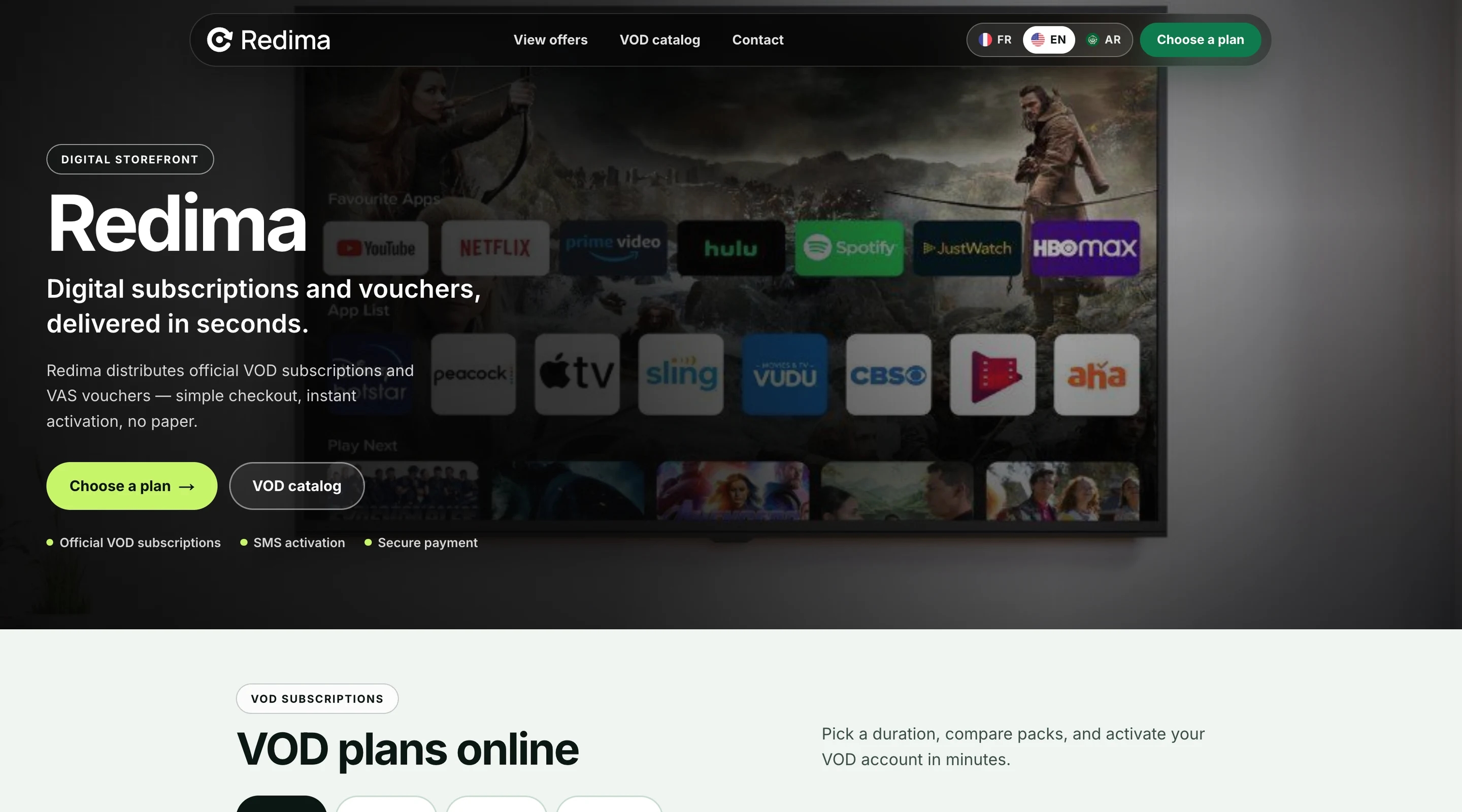 Redima digital storefront